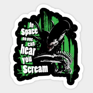 In Space no one can hear Scream Sticker